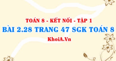 Bài 2.28 trang 47 SGK Toán 8 tập 1 Kết nối tri thức